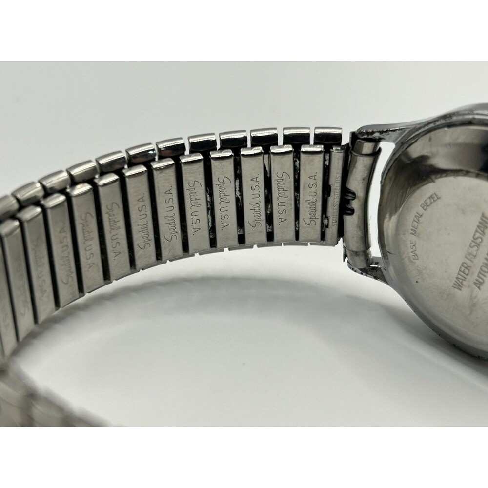 Vintage Timex Automatic Date Watch Stainless Stee… - image 4